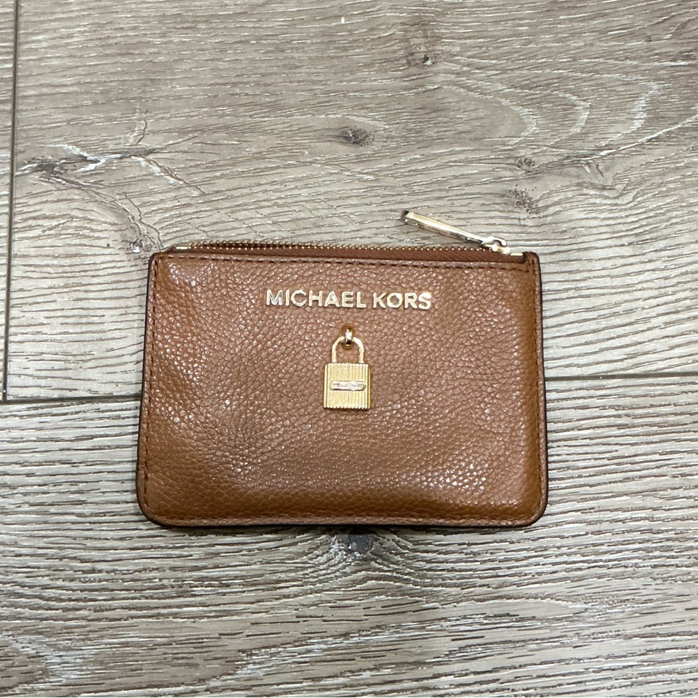 Michael Kors Tan Leather Cardholder Wallet